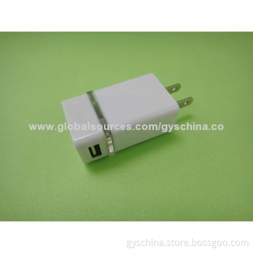 Dual USB Charger, 5V-2.1A Output for Mobile Phones and Tablet PCs, Charge Two Devices at Same Time